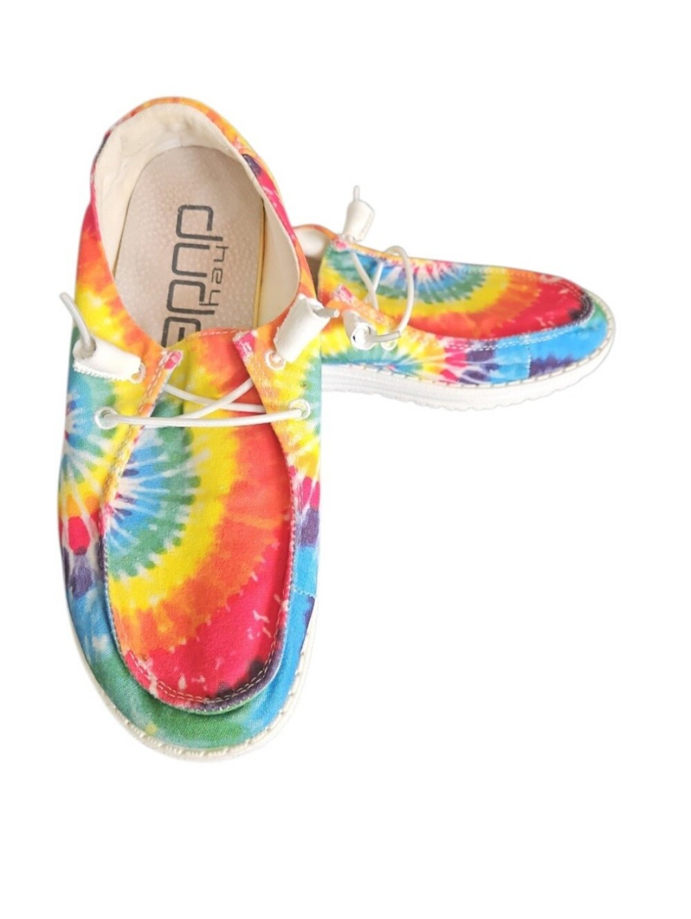 Hey Dude Bright Color Tie Dyed Shoes Size 7 Euro 38